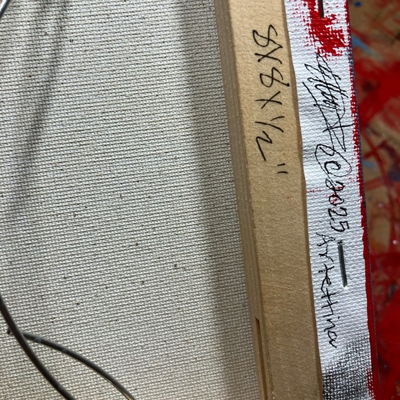 Ferret Mushroom Gold Accent Painting Original Art honeybee Artwork Artettina USA - Picture 10 of 11